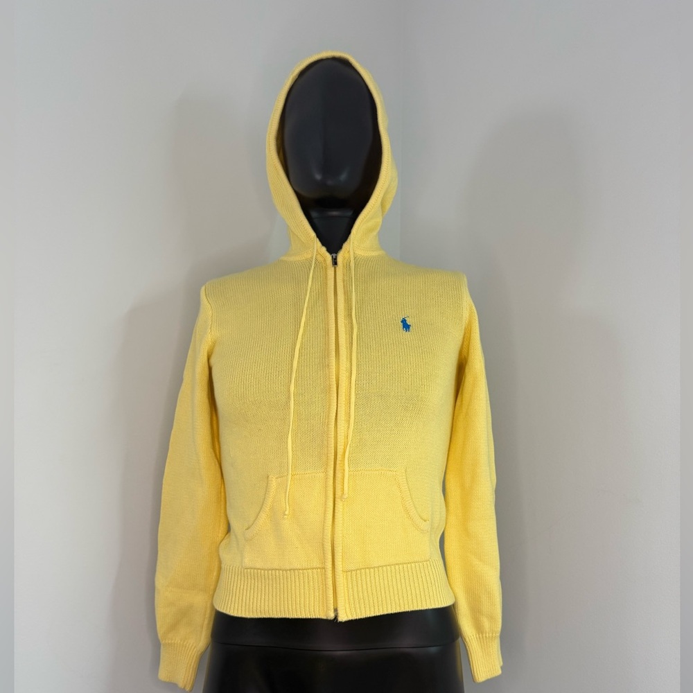 Ralph Lauren Sport Yellow Full-Zip Hoodie Women’s Size Medium